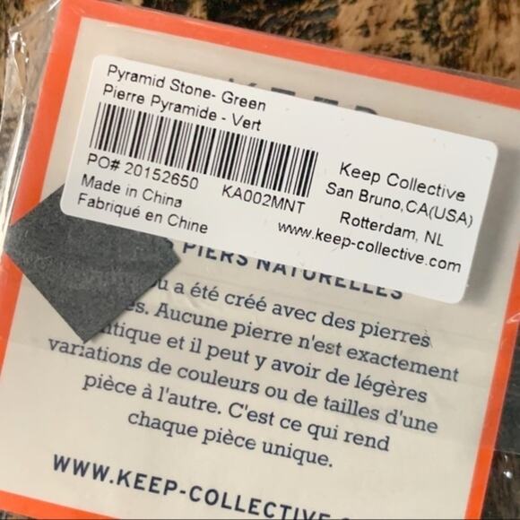 Keep Collective Green and Gold Pyramid Stone Charm New - Picture 9 of 10